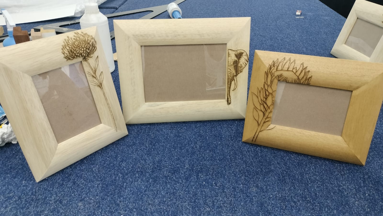 Michael's photograph of three decorated timber frames